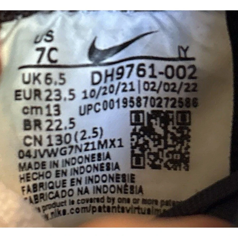 Nike Dunk Low Reverse Panda Black White TD Sneakers Toddler Size 7C DH9761-002